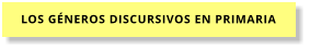 LOS GÉNEROS DISCURSIVOS EN PRIMARIA